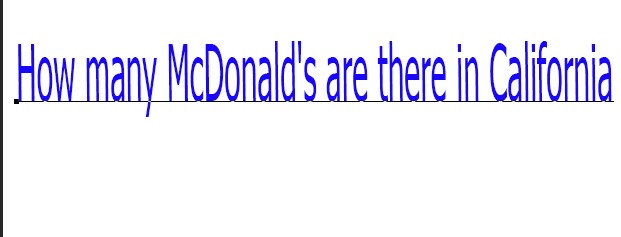 How many McDonald's are there in California