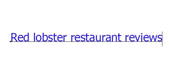 Red lobster restaurant reviews