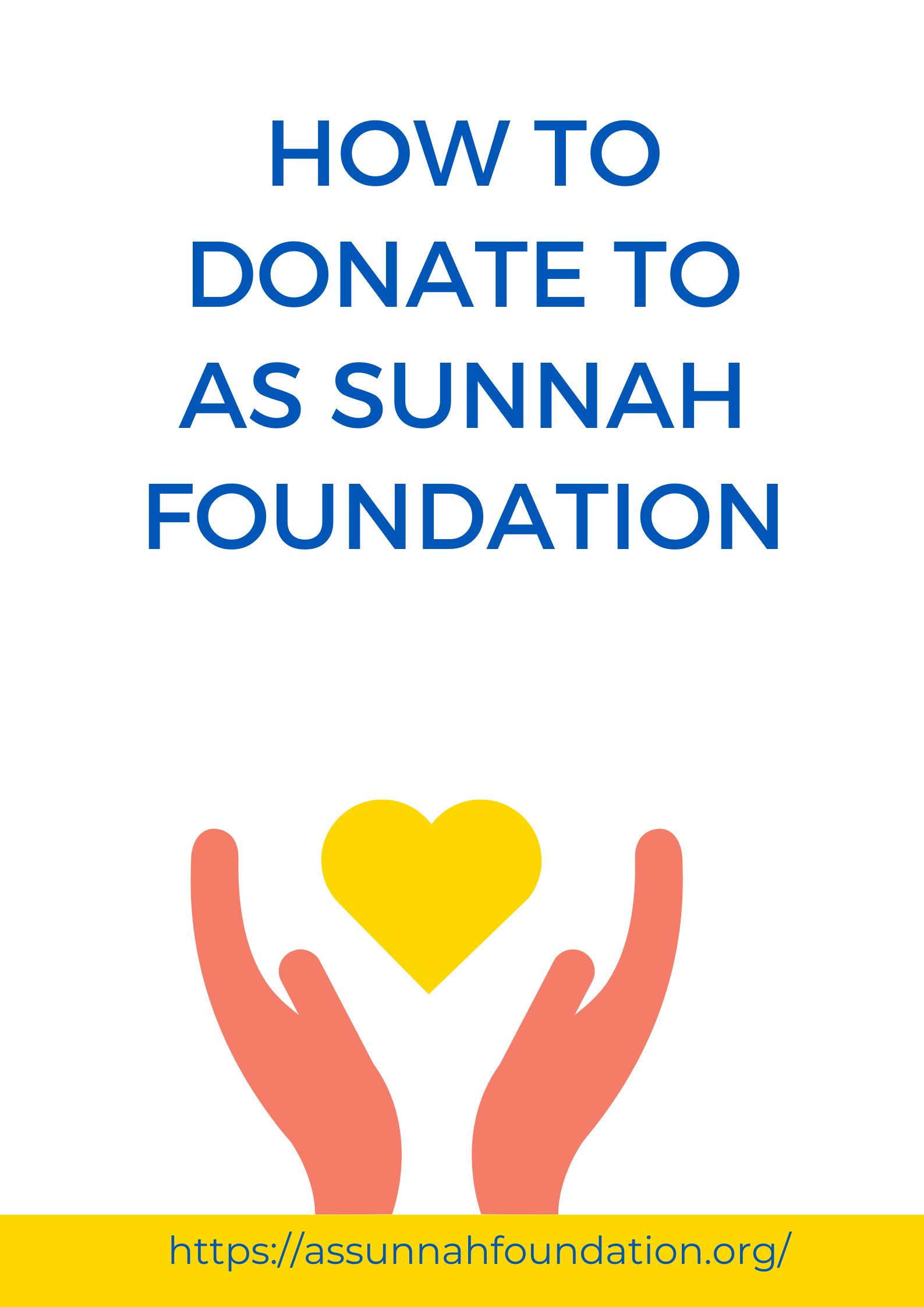 How to Donate to As sunnah Foundation